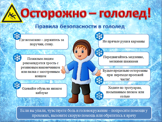 «Осторожно: гололёд!».